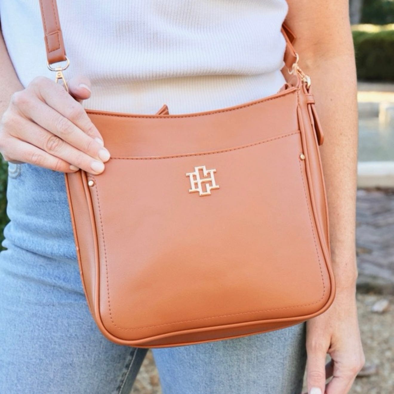 Bethany Crossbody Camel Shabby Chic Boutique and Tanning Salon