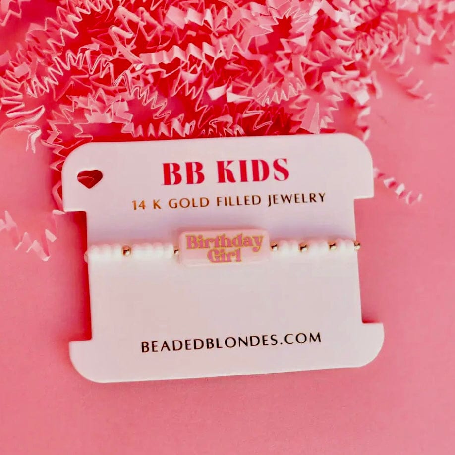 Birthday Girl Sprinkle Bracelet (Kids Size) Beaded Blondes