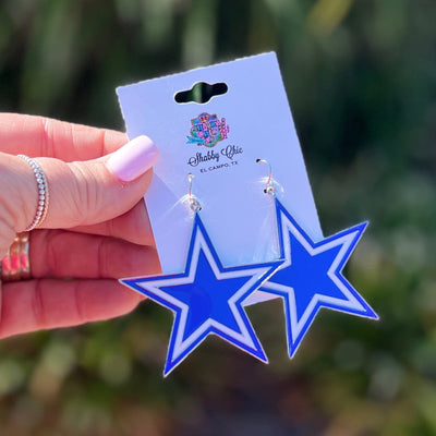 Blue Star Earrings Shabby Chic Boutique and Tanning Salon