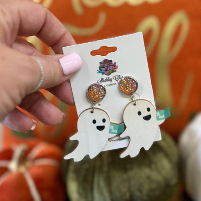 Boo Ghost Earrings Shabby Chic Boutique and Tanning Salon