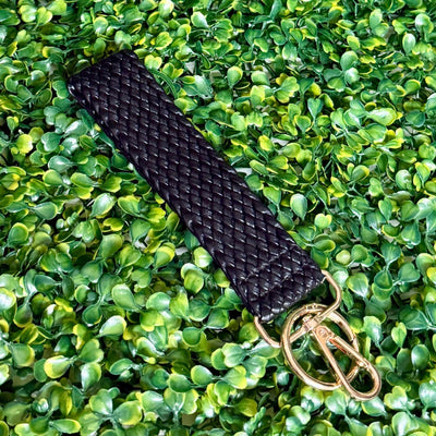Braided Key Ring Shabby Chic Boutique and Tanning Salon Black