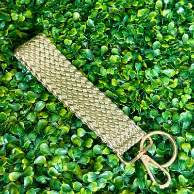 Braided Key Ring Shabby Chic Boutique and Tanning Salon Gold