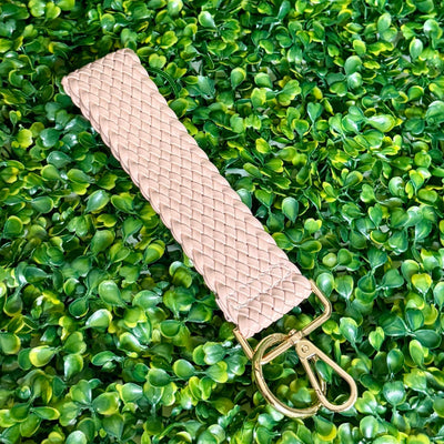 Braided Key Ring Shabby Chic Boutique and Tanning Salon Pink