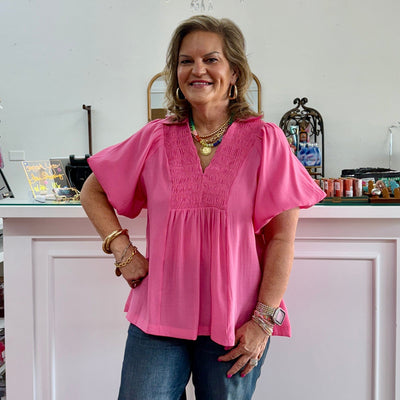 Bubble Sleeve Top Shabby Chic Boutique and Tanning Salon