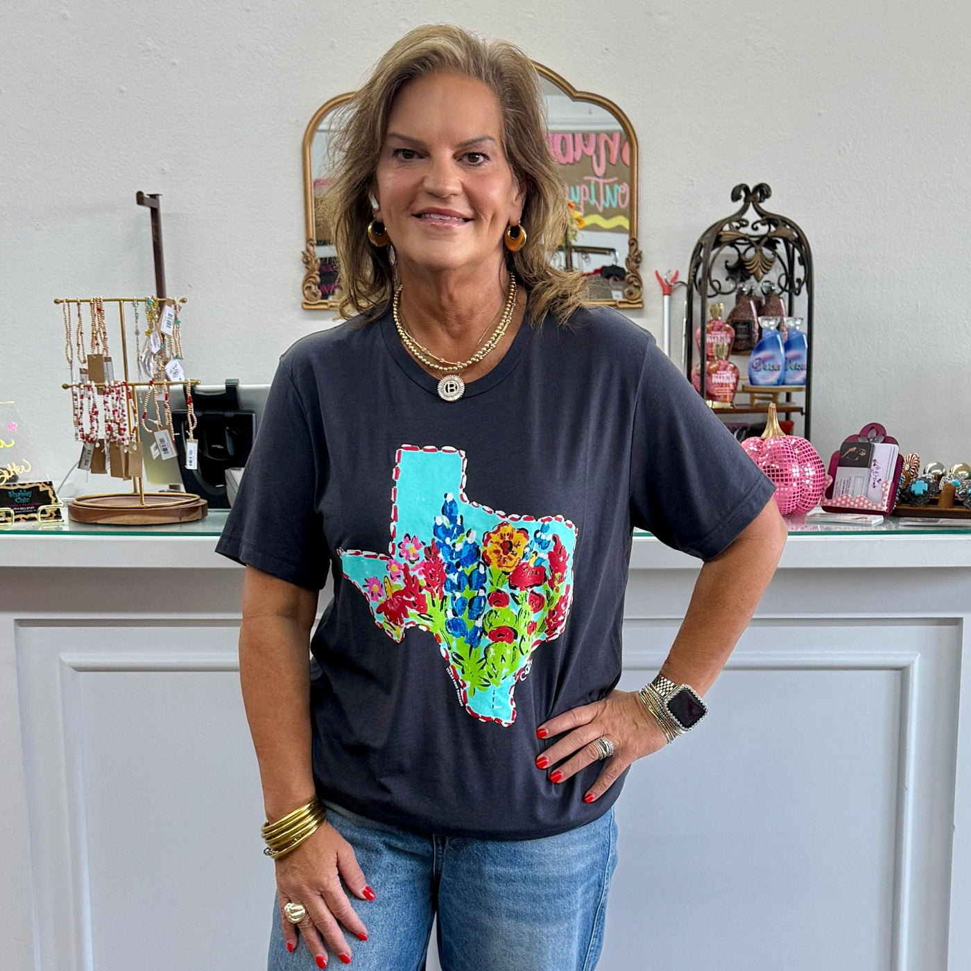 Callie Ann Stelter Bluebonnet Texas Tee Shabby Chic Boutique and Tanning Salon