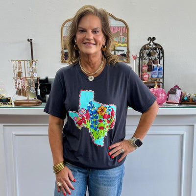 Callie Ann Stelter Bluebonnet Texas Tee Shabby Chic Boutique and Tanning Salon