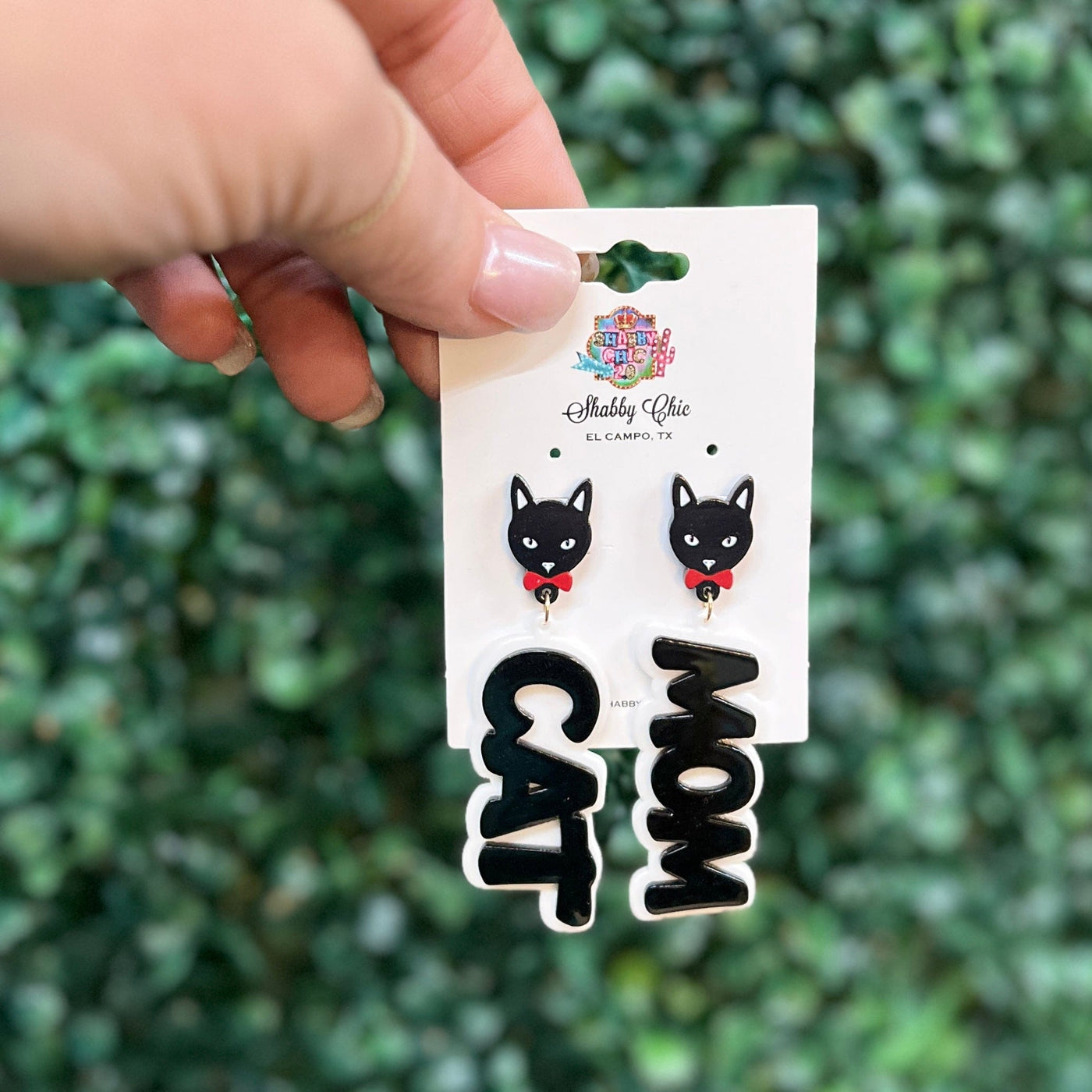 Cat Mom Earrings - Black Shabby Chic Boutique and Tanning Salon