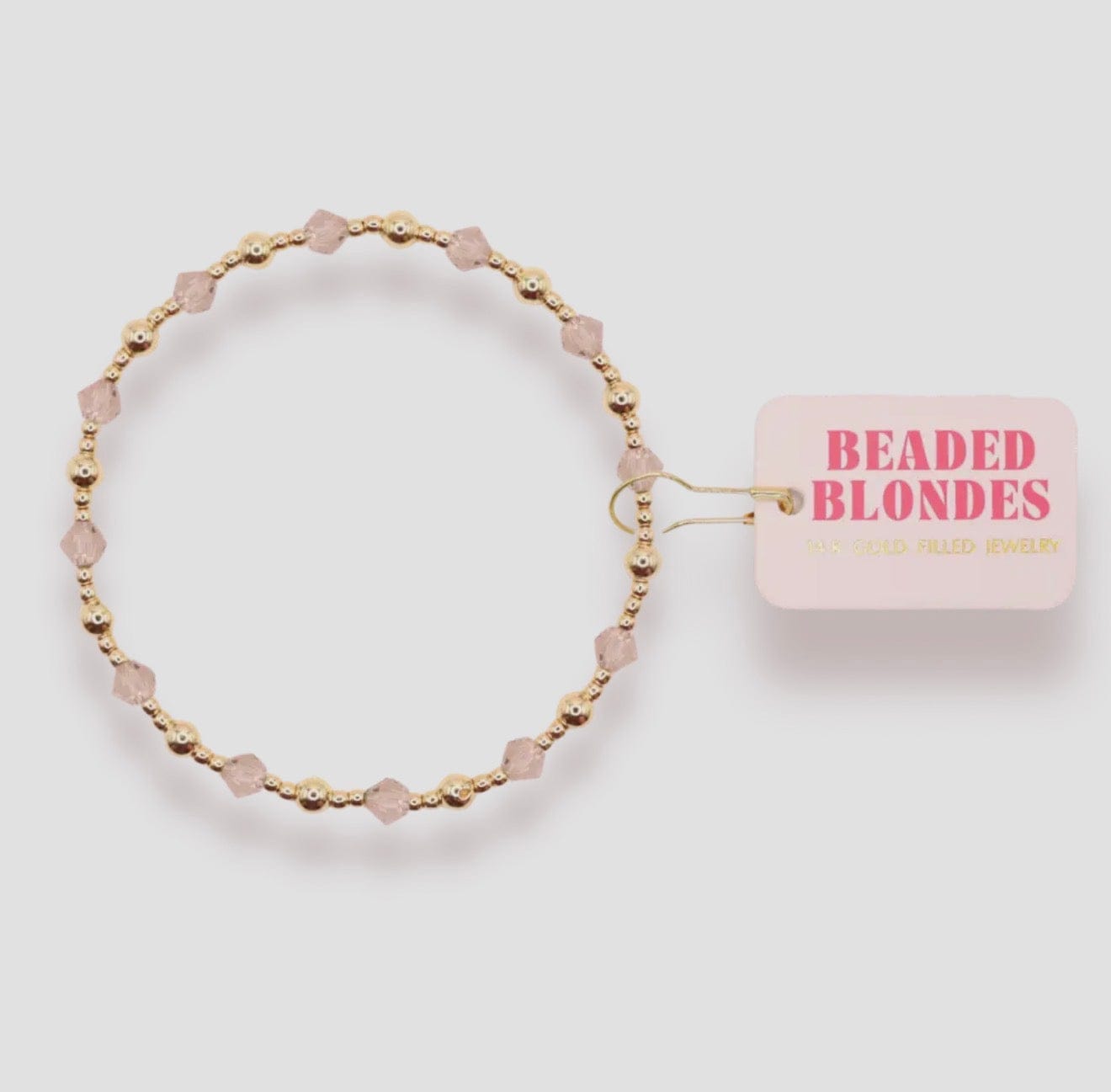 Champagne June Bracelet: Standard 6.75 inch Beaded Blondes