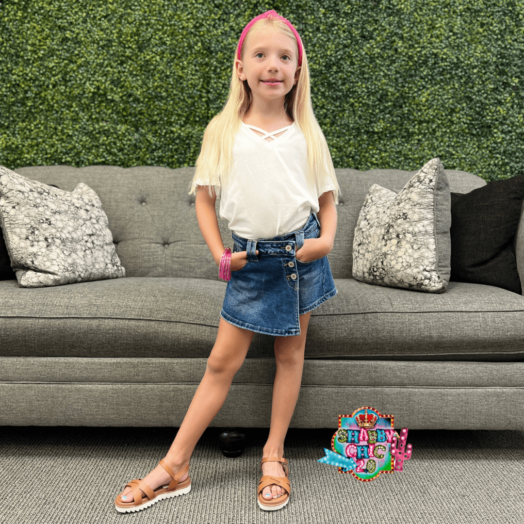 Children's Denim Skort Shabby Chic Boutique and Tanning Salon