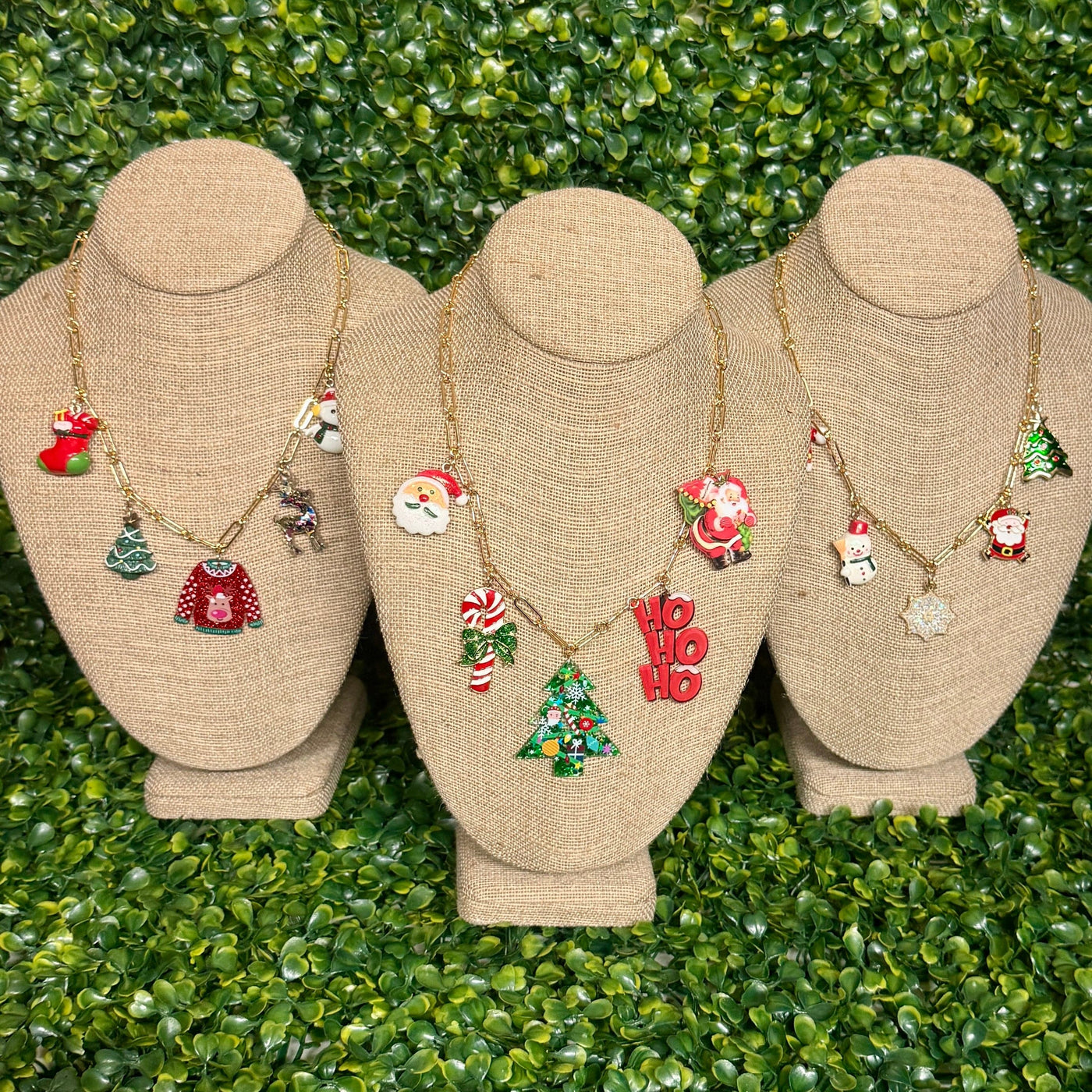 Christmas Charm Necklaces Shabby Chic Boutique and Tanning Salon