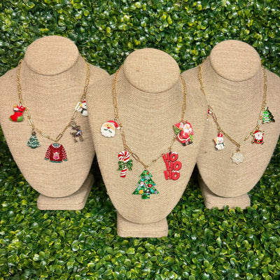 Christmas Charm Necklaces Shabby Chic Boutique and Tanning Salon