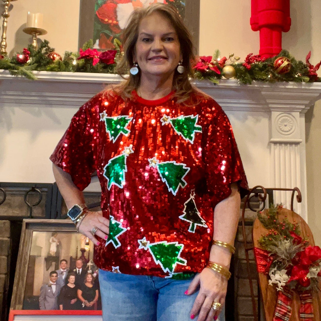 Christmas Sequin Top/Dress – Shabby Chic Boutique and Tanning Salon