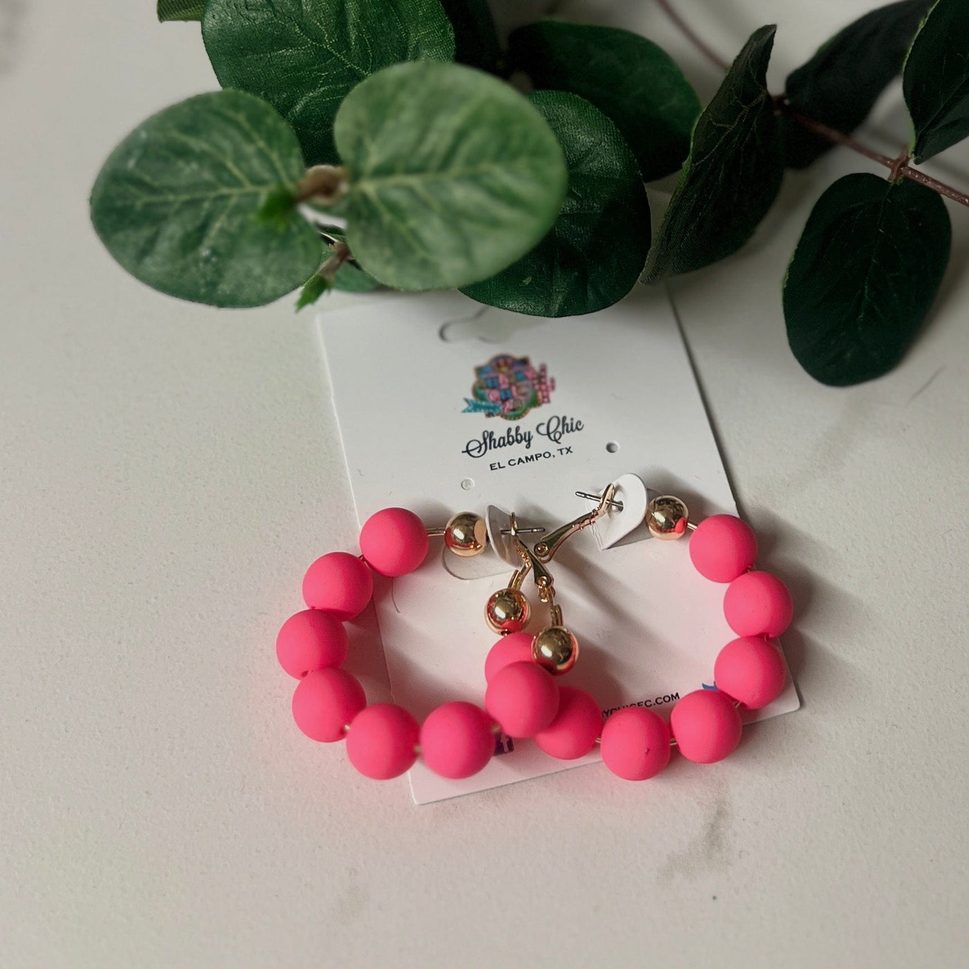 Clay Beaded Hoops - Neon Shabby Chic Boutique and Tanning Salon