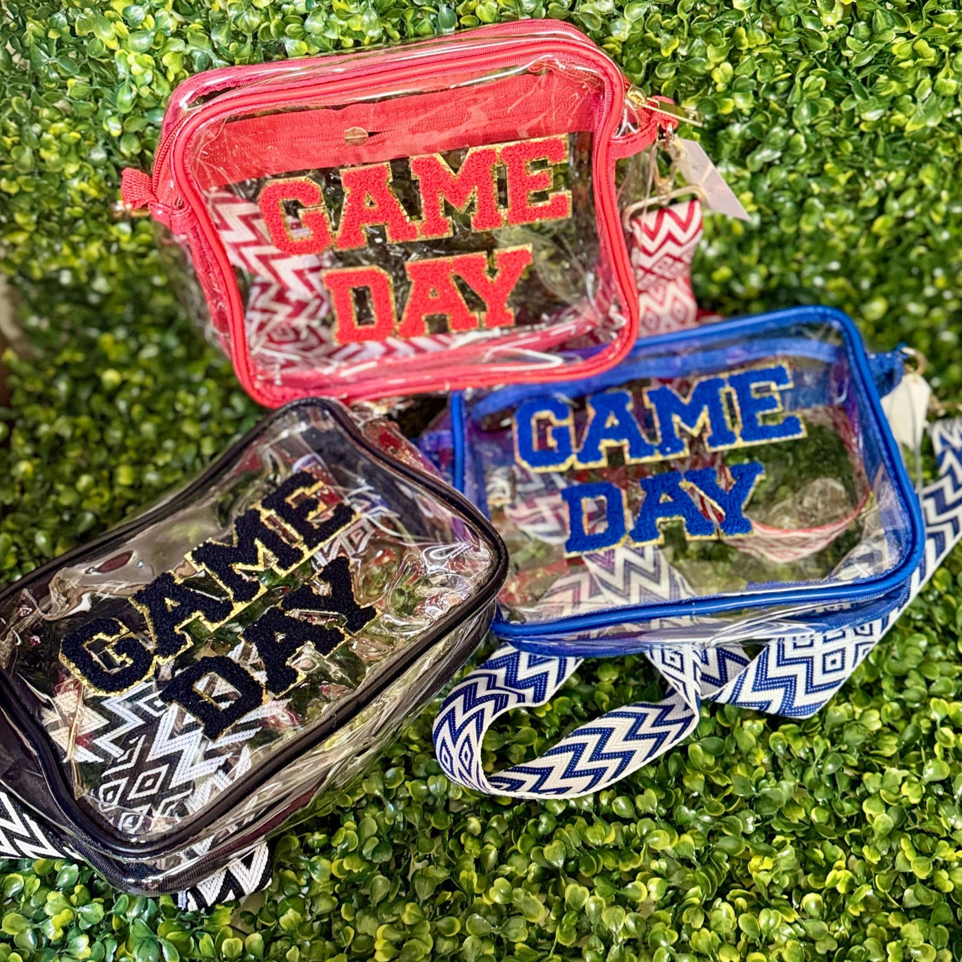 Clear Crossbody Game Day Bags Shabby Chic Boutique and Tanning Salon