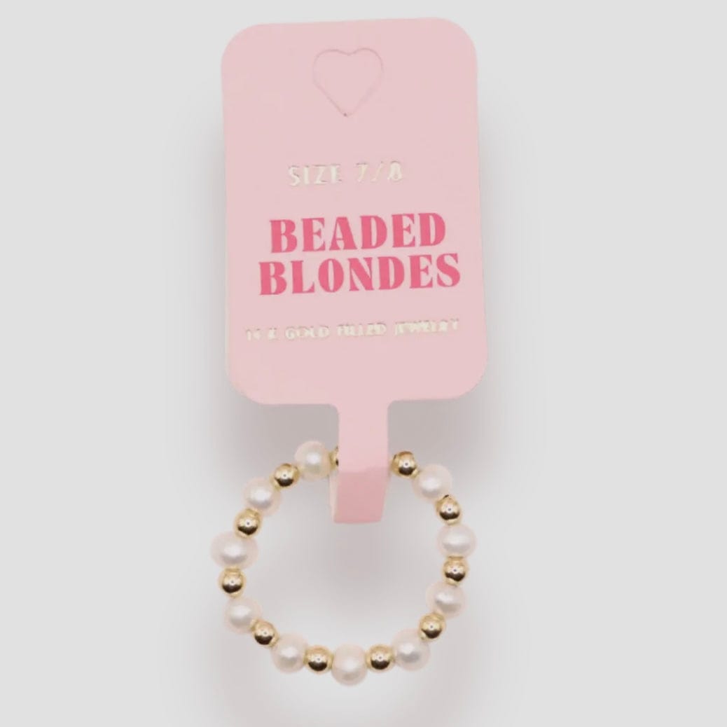 Coastal Pearl Ring Beaded Blondes
