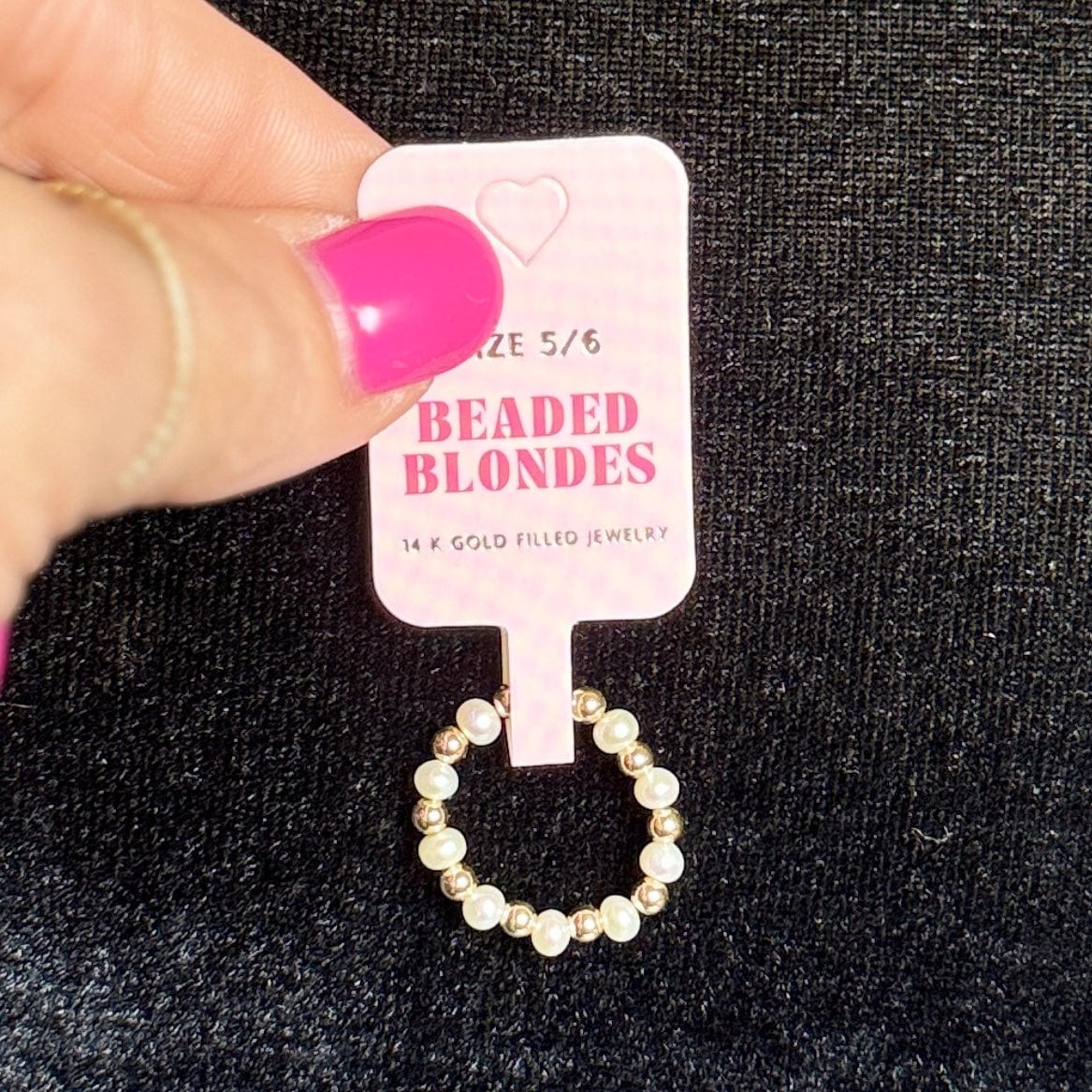 Coastal Pearl Ring Beaded Blondes