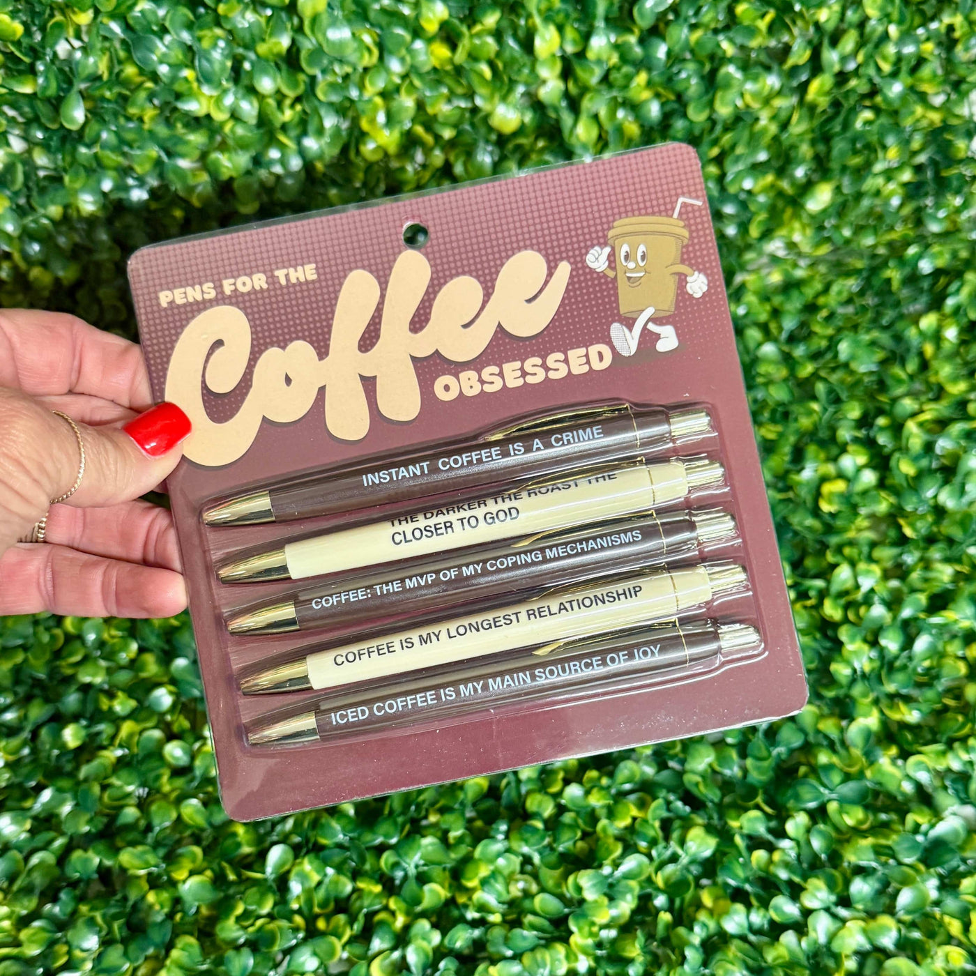 Coffee Obsessed Pen Set Shabby Chic Boutique and Tanning Salon