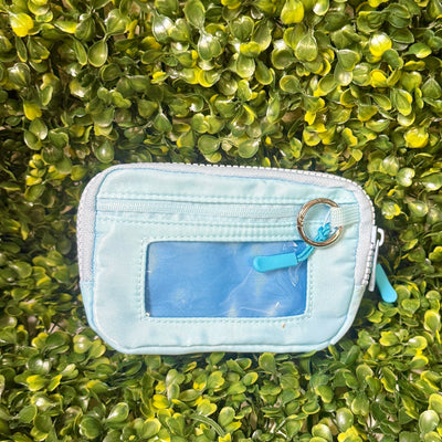 Coin/Credit Card Pouch Shabby Chic Boutique and Tanning Salon Light Blue