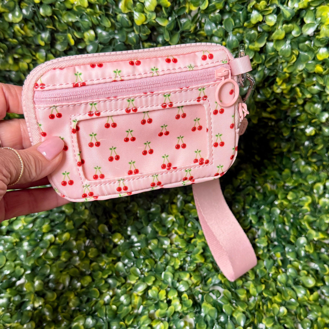 Coin/Credit Card Wristlet Shabby Chic Boutique and Tanning Salon Cherries