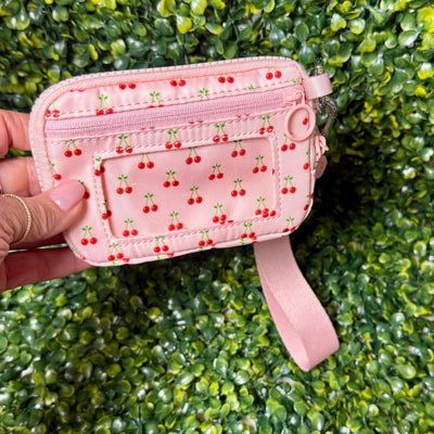 Coin/Credit Card Wristlet Shabby Chic Boutique and Tanning Salon Cherries
