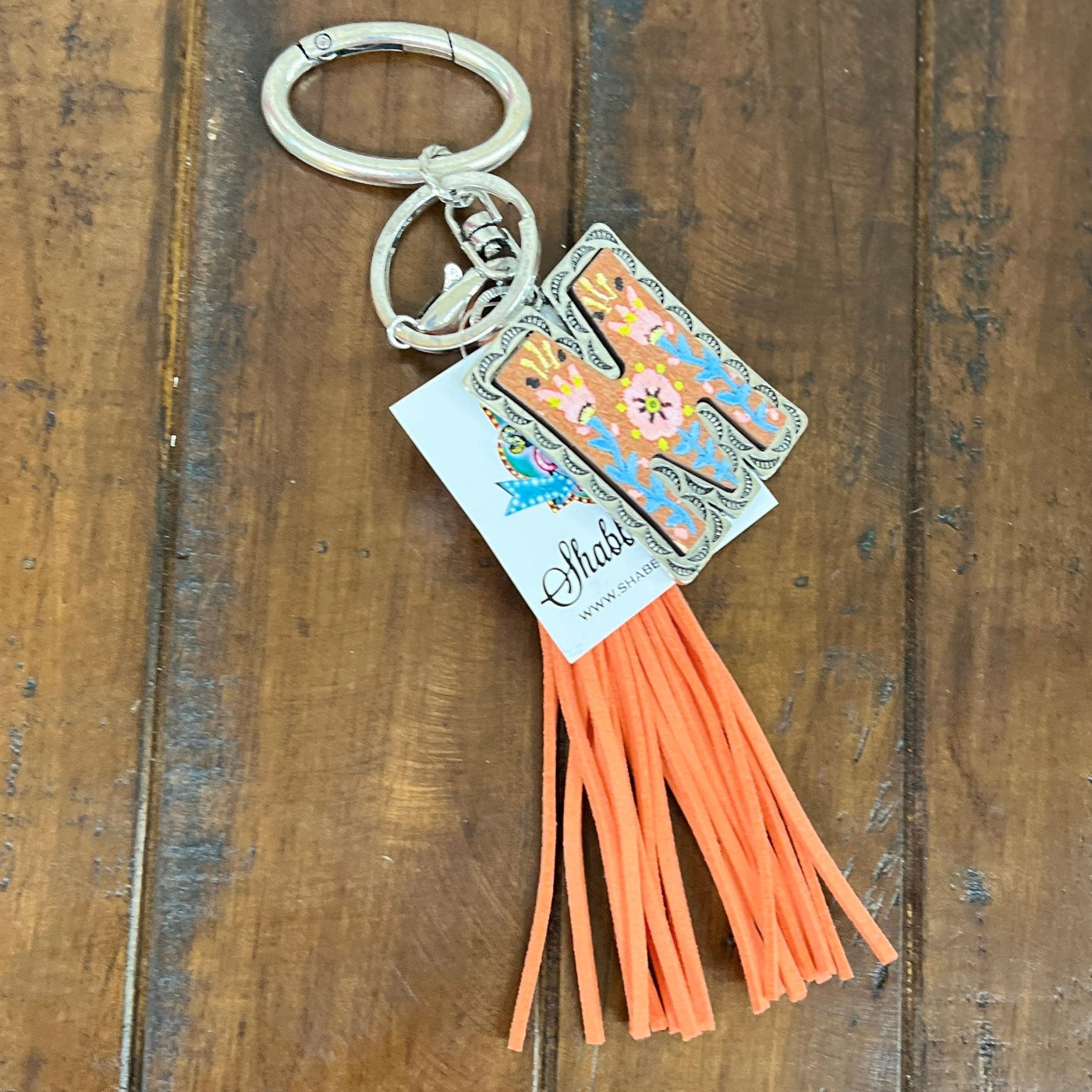Key Rings Intial Colorful Initial Key Ring – Shabby Chic Boutique and Tanning Salon