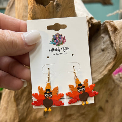 Colorful Turkey Earrings Shabby Chic Boutique and Tanning Salon