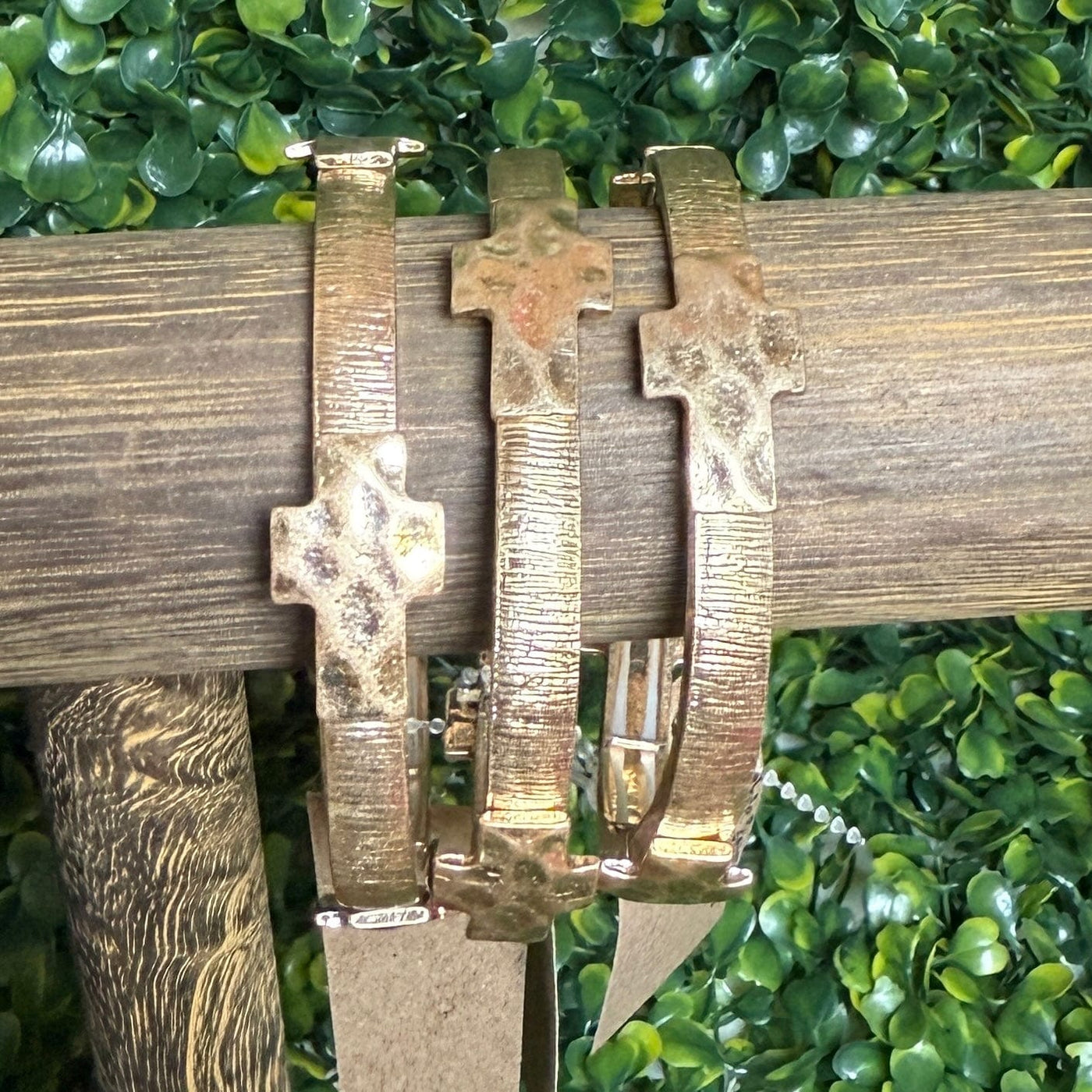 Cross Stretch Bracelets Shabby Chic Boutique and Tanning Salon Gold