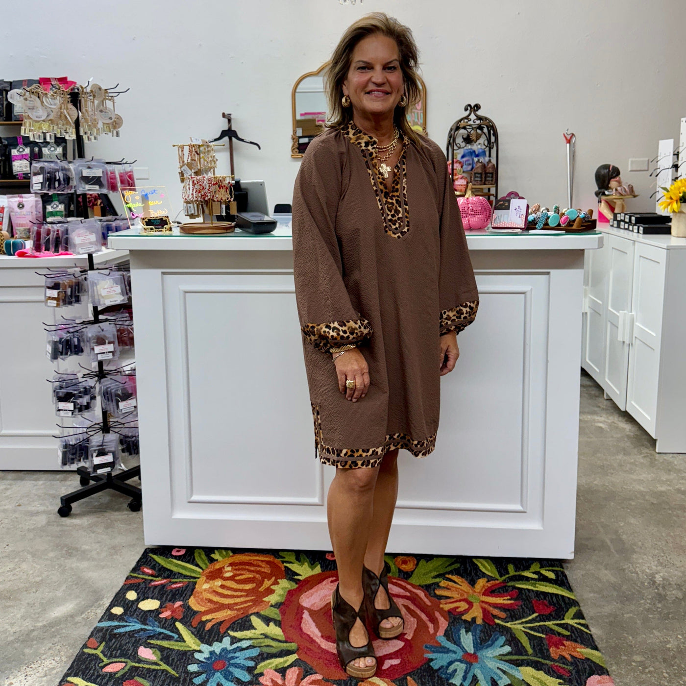 Crushing It Dress - Brown Shabby Chic Boutique and Tanning Salon
