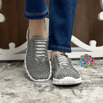 Danielle Tennis Shoes - Pewter Shabby Chic Boutique and Tanning Salon