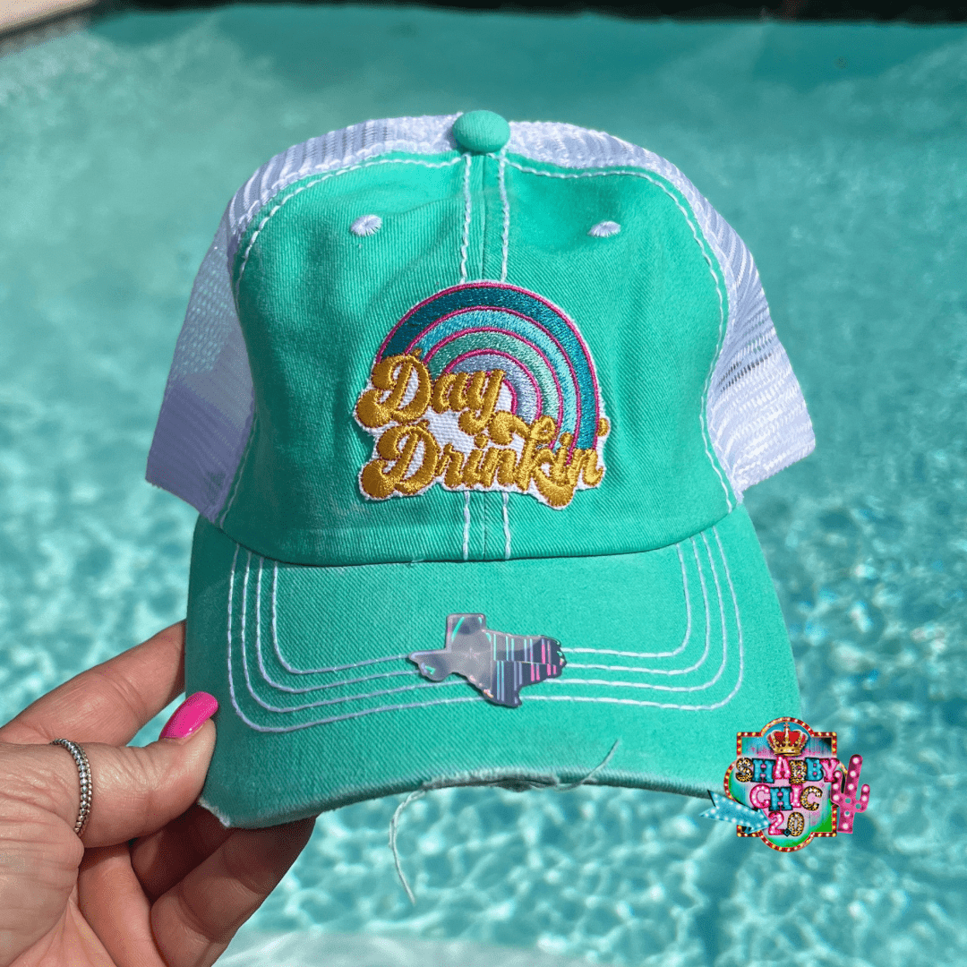 Day Drinkin Cap - Mint Green Shabby Chic Boutique and Tanning Salon