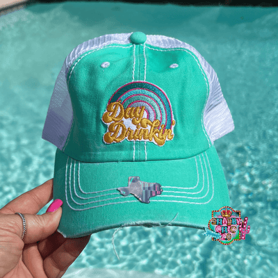 Day Drinkin Cap - Mint Green Shabby Chic Boutique and Tanning Salon