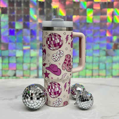 Disco Cowgirl 30oz Tumbler Shabby Chic Boutique and Tanning Salon