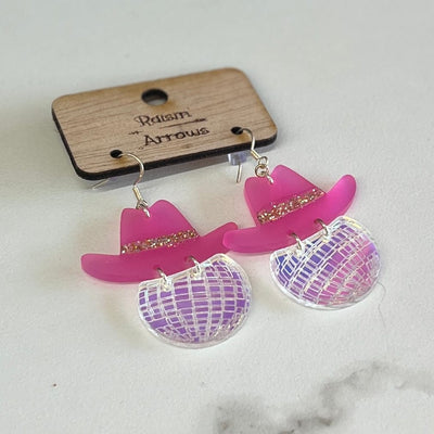 Disco Cowgirl Earrings Shabby Chic Boutique and Tanning Salon