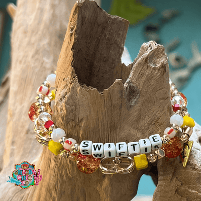 Erimish SWIFTIE Bracelet - Red/Gold Shabby Chic Boutique and Tanning Salon