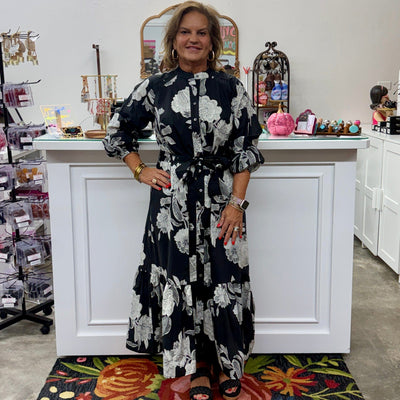 Escaping Time Dress - Black Shabby Chic Boutique and Tanning Salon