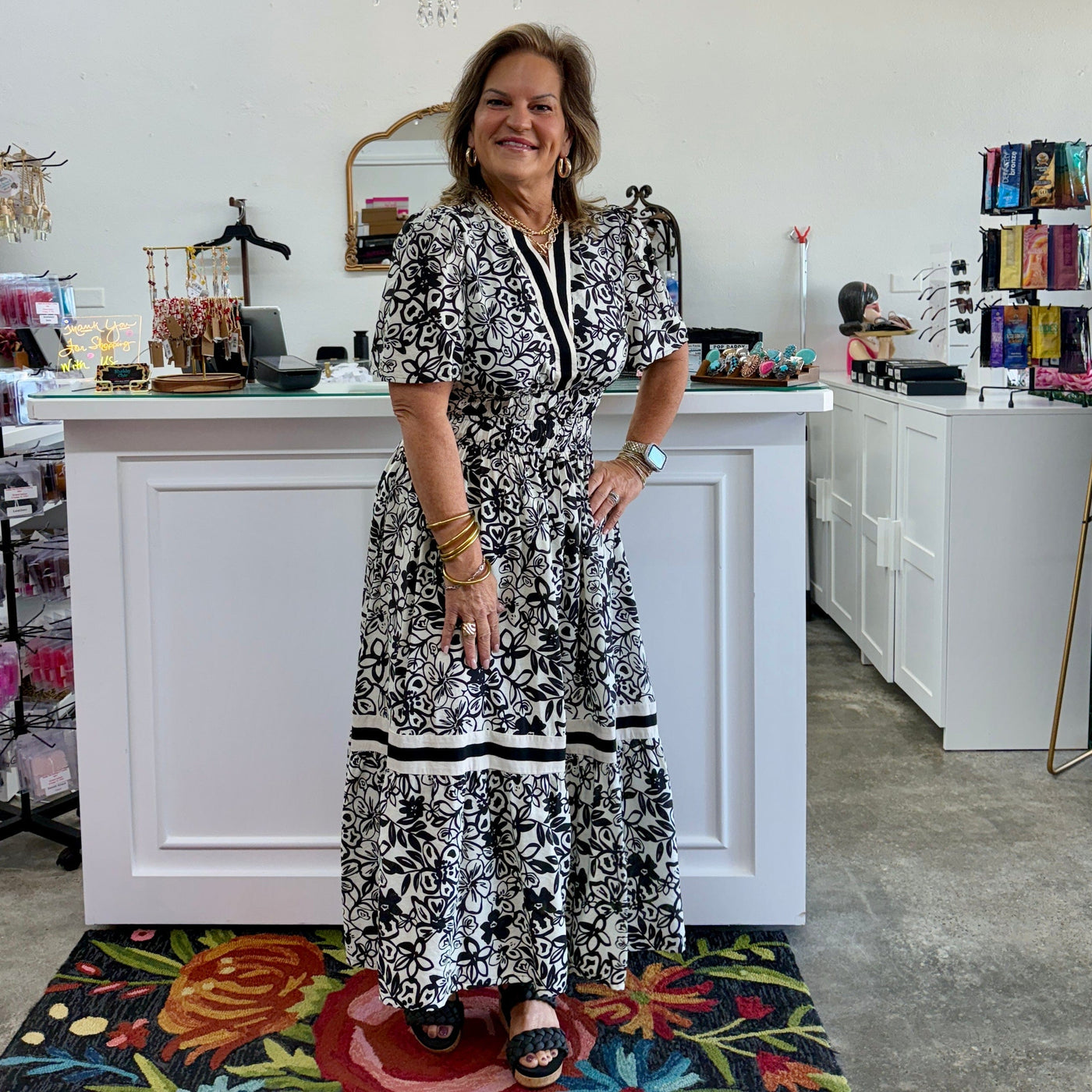 Evening Mist Floral Dress - Black Shabby Chic Boutique and Tanning Salon