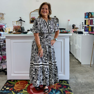 Evening Mist Floral Dress - Black Shabby Chic Boutique and Tanning Salon