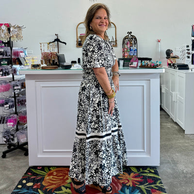 Evening Mist Floral Dress - Black Shabby Chic Boutique and Tanning Salon