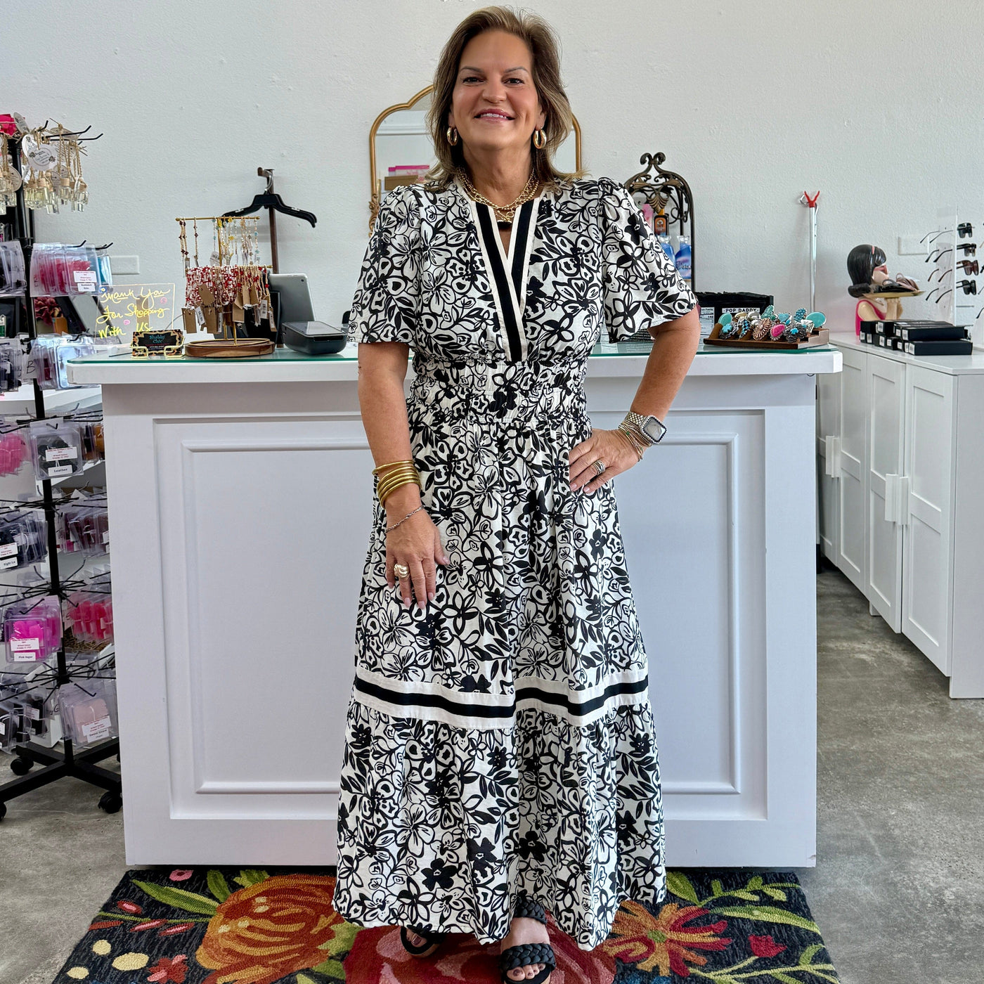 Evening Mist Floral Dress - Black Shabby Chic Boutique and Tanning Salon