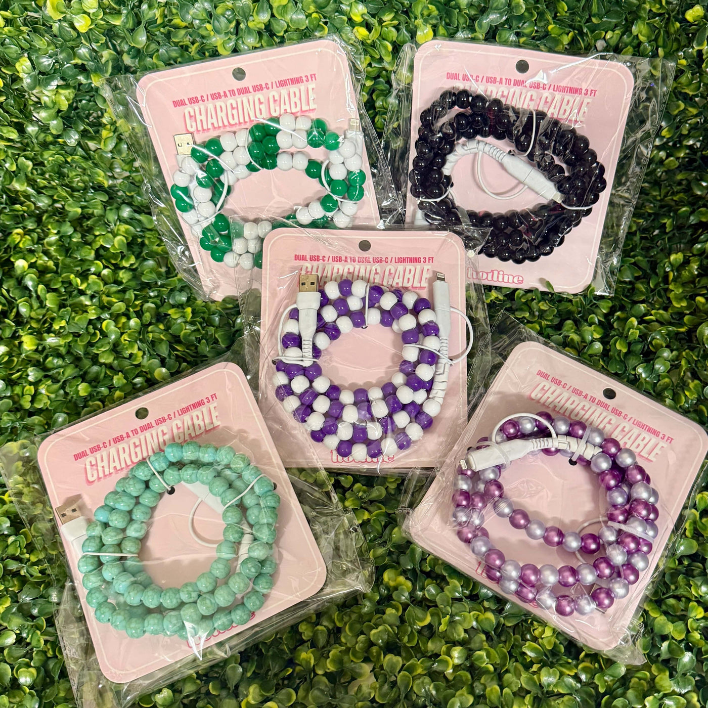 Fall 2025 Beaded Phone Chargers Shabby Chic Boutique and Tanning Salon