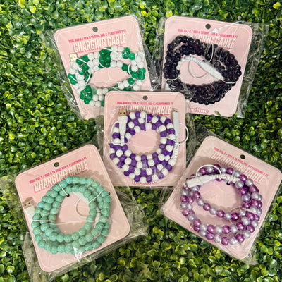 Fall 2025 Beaded Phone Chargers Shabby Chic Boutique and Tanning Salon