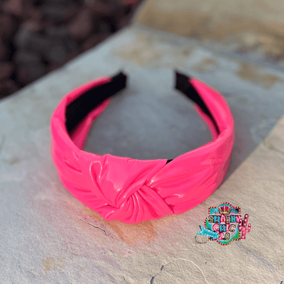 Faux Leather Headbands Shabby Chic Boutique and Tanning Salon Hot Pink