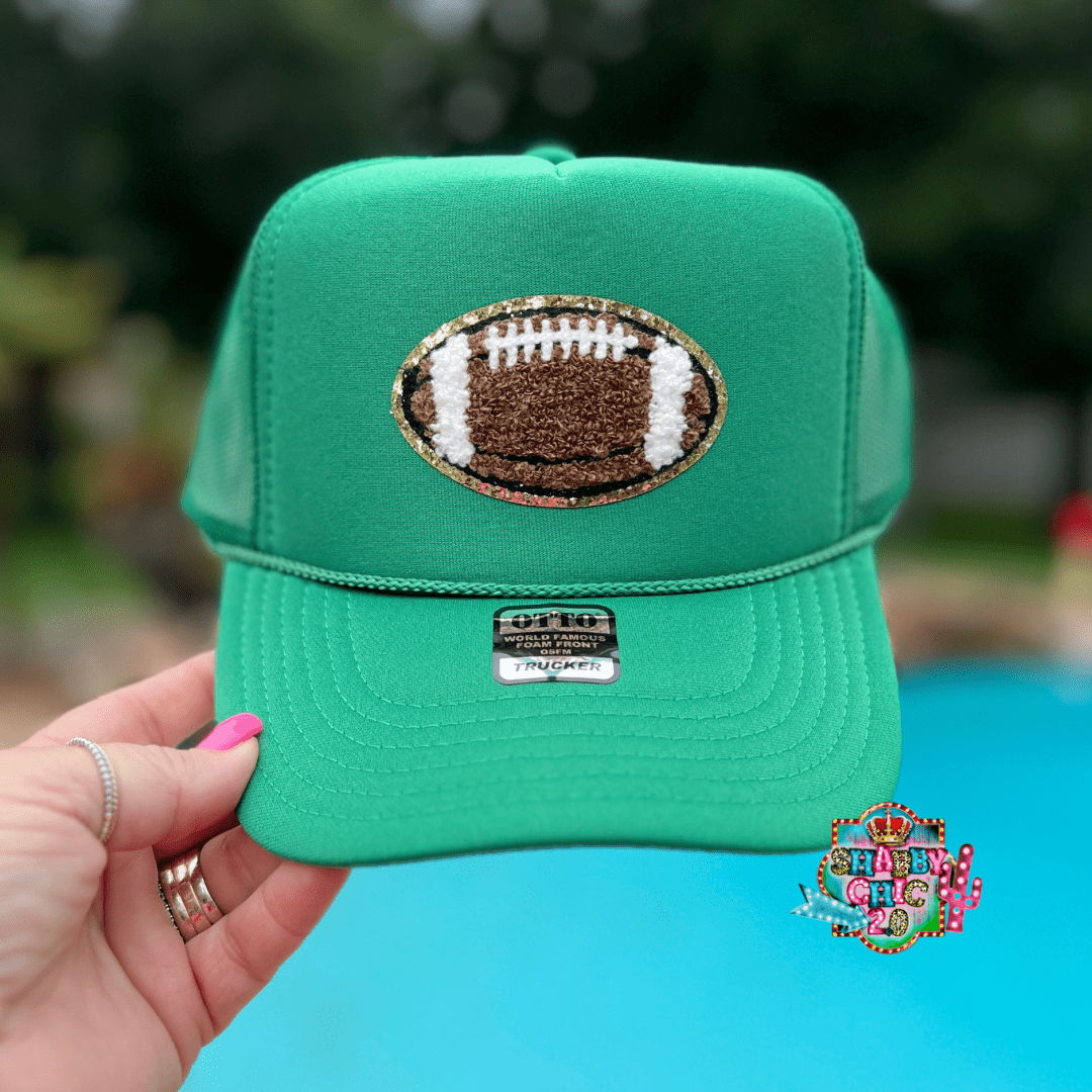 Football  Cap - Green Shabby Chic Boutique and Tanning Salon