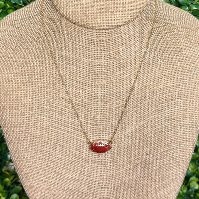 Football Necklace Shabby Chic Boutique and Tanning Salon