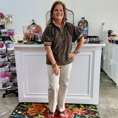 For The Love Of Leopard Top Shabby Chic Boutique and Tanning Salon