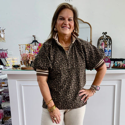 For The Love Of Leopard Top Shabby Chic Boutique and Tanning Salon