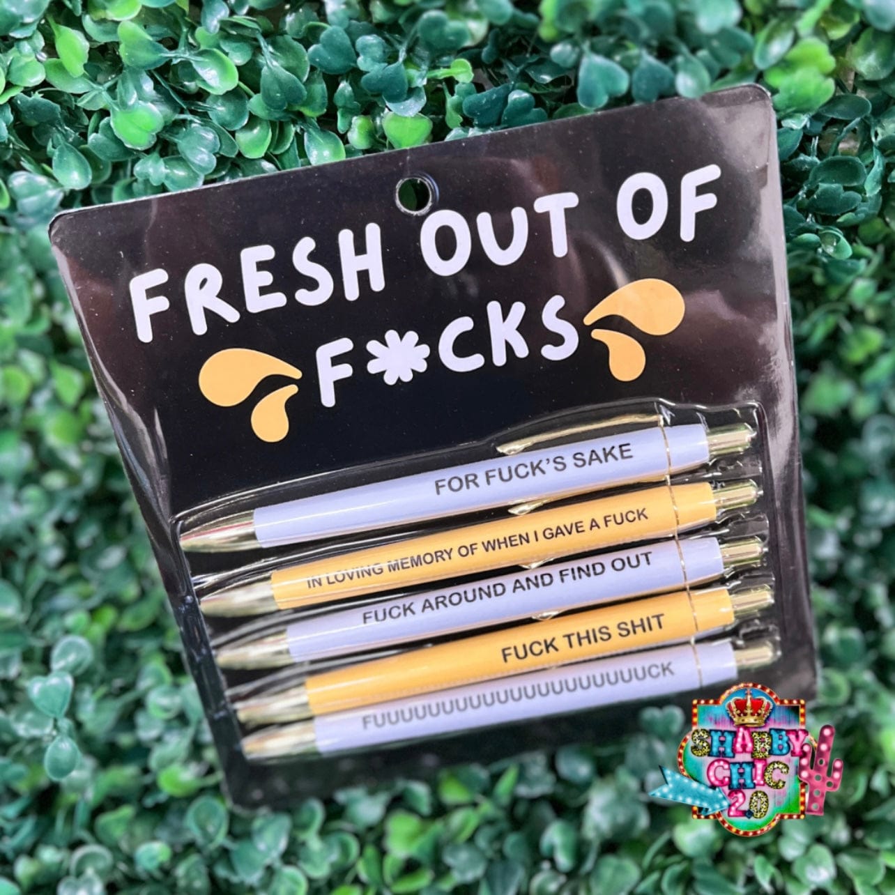 Fresh Out of F@€ks Pen Set Shabby Chic Boutique and Tanning Salon