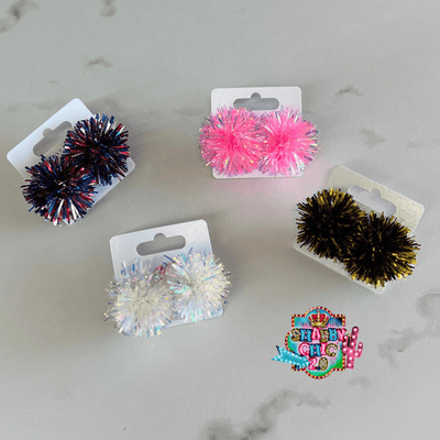 Fun Pom Earrings Shabby Chic Boutique and Tanning Salon