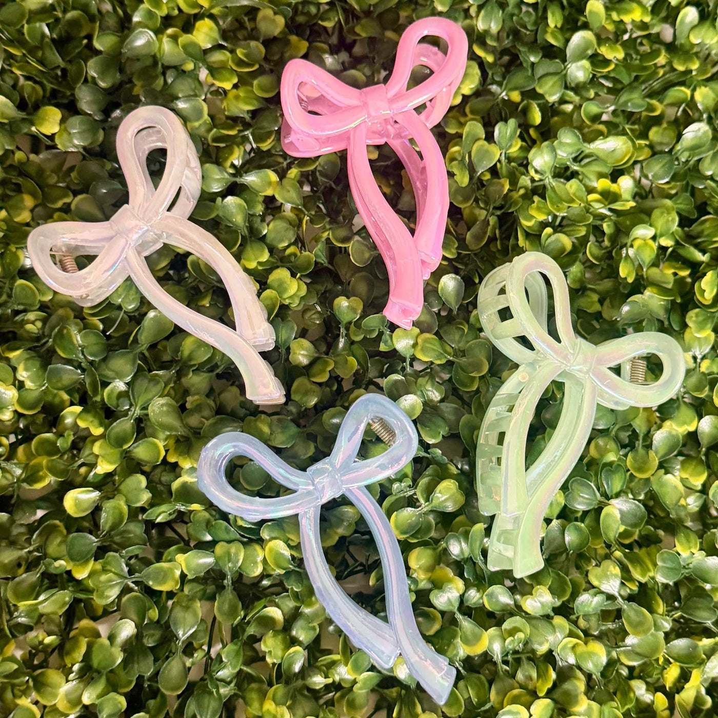 Girly Bow Hair Clips Shabby Chic Boutique and Tanning Salon