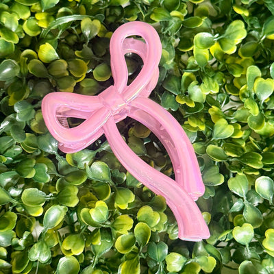 Girly Bow Hair Clips Shabby Chic Boutique and Tanning Salon Pink